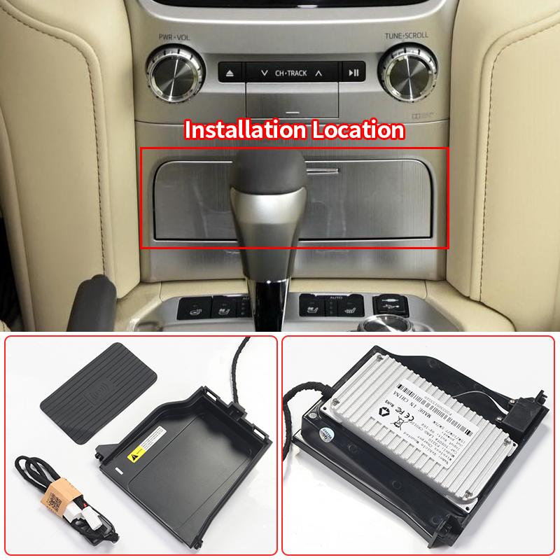 For 2016-2021 Toyota Land Cruiser 200 LC200 fj200 Center Control Wireless Charger Panel Assembly Fast Charge Upgrade Accessories