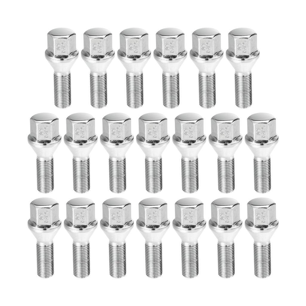 ACROPIX M12x1.25 Wheel Spacer Extension Nuts, Conical Seat, 19mm Hex, 28mm Shank Length, for Jeep Cherokee 2014-2022 - Pack of 20