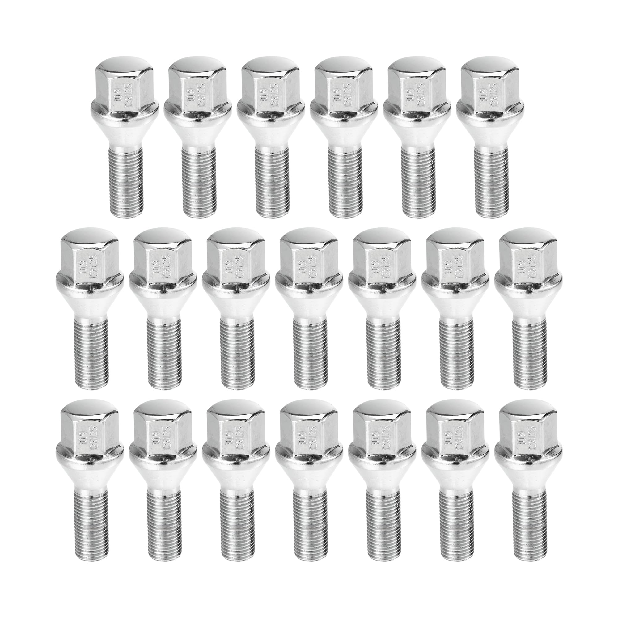 

ACROPIX M12x1.25 Удлиненные гайки-проставки для колес, коническое посадочное место, шестигранник 19 мм, длина стержня 28 мм, для Jeep Cherokee 2014-2022 - Упаковка из 20 штук