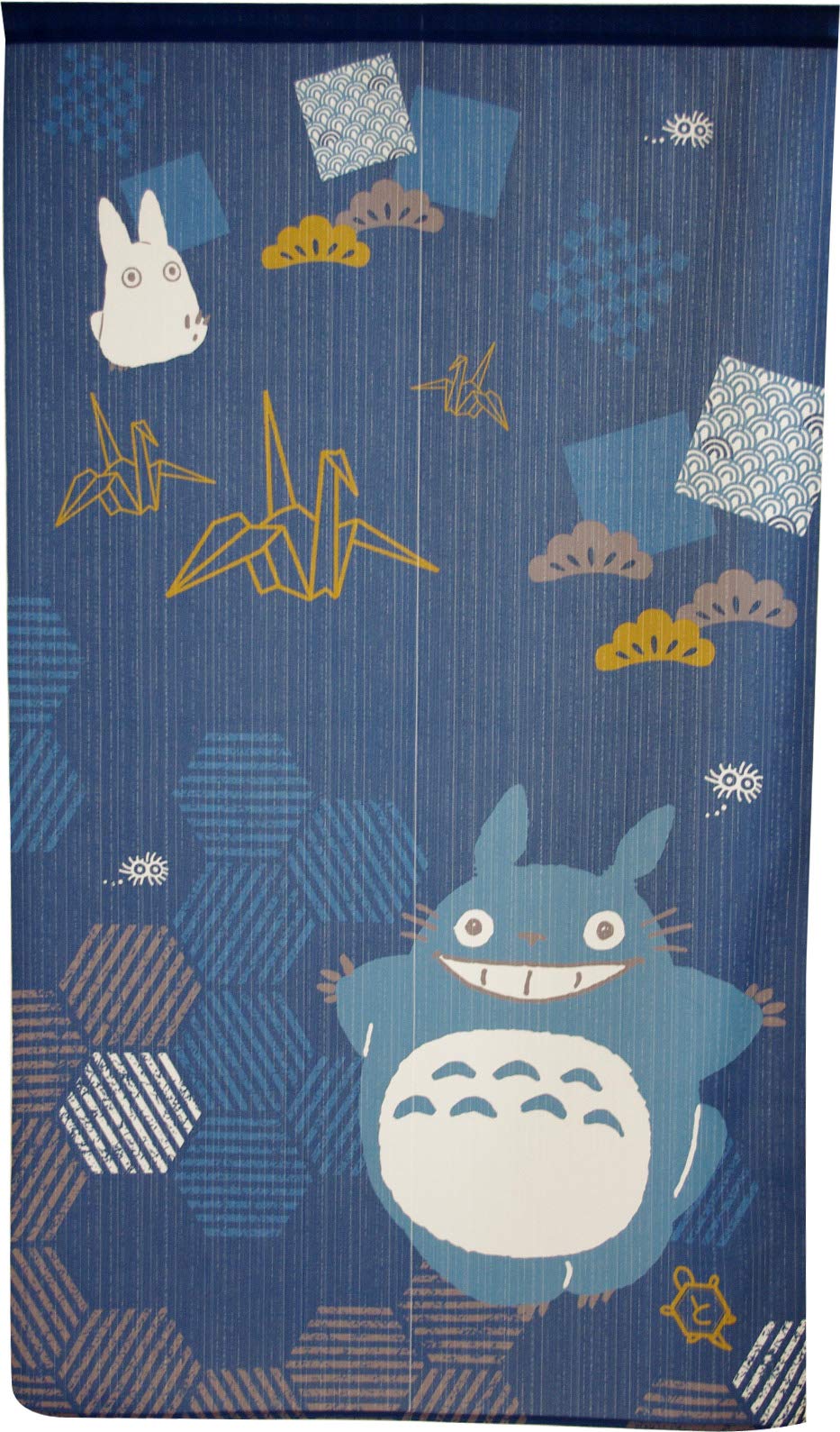 

Hanahana Noren Blue 85 x 150 см Totoro Приглашение на удачу Tsurukame 15813 синий