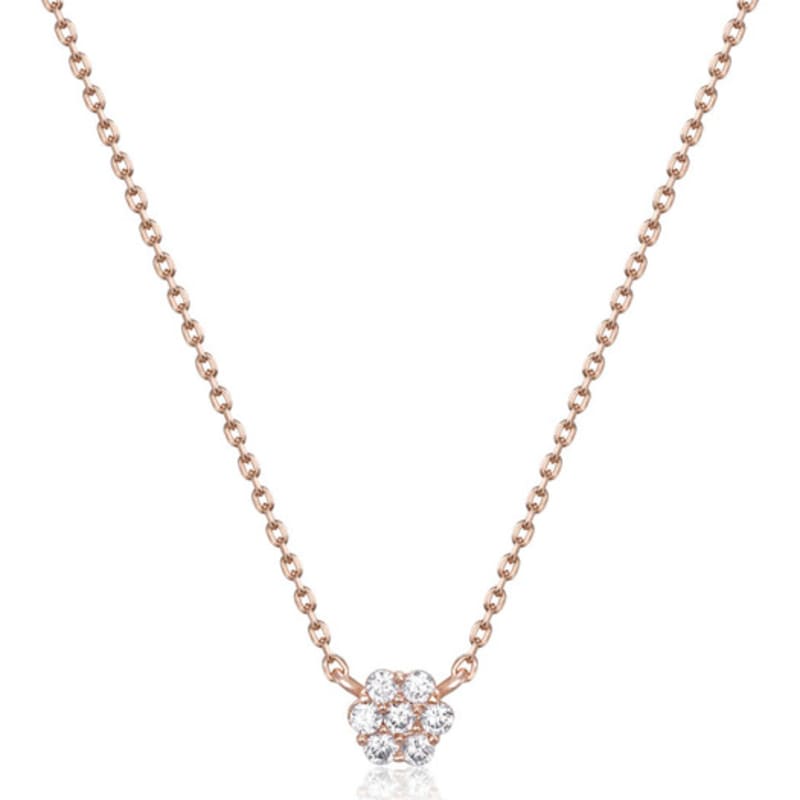 

ELLE Jewelry Mini Shine Stone Necklace ELBRNN239 Rose gold