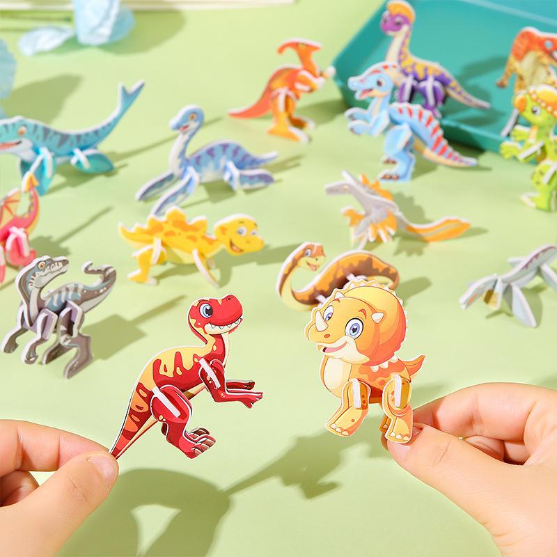 Innovative 3D Dinosaur Puzzle Set 30Pcs for Kids Educational Insect Marine Paper Toy