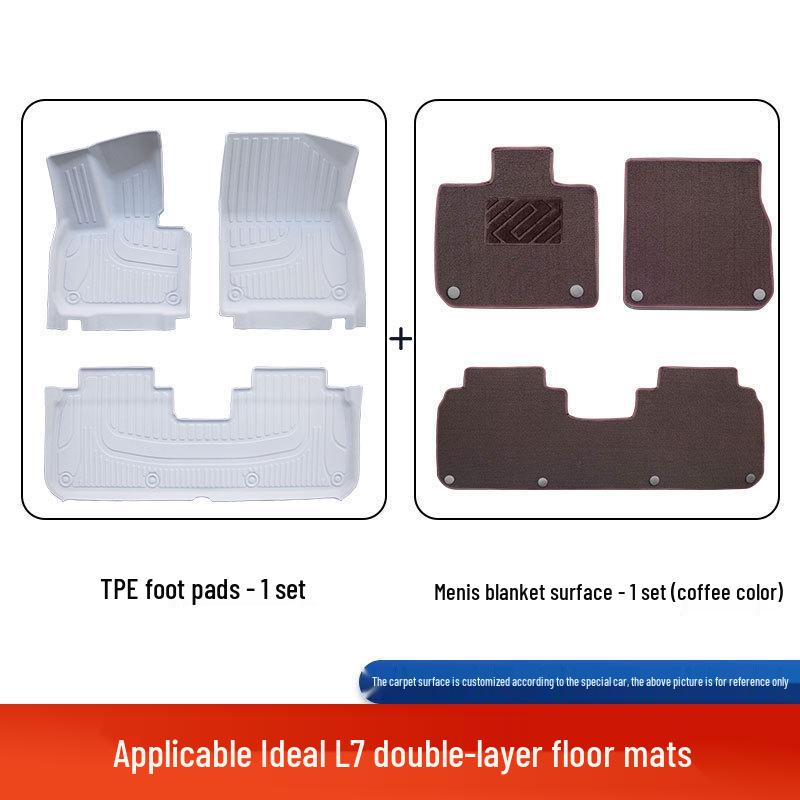 Custom Fit TPE Foot Pads for 25 Car Models, Original Car Color, Double Layer, Full Coverage