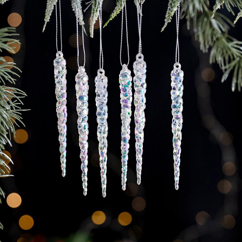 1 buc Acril Diverse Stiluri Cristal Clar Transparent Pandantive Pom de Crăciun Modelare Simulare Ornament de Casă Pandantiv Colorat