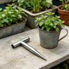 Yousheng Edelstahl Handpflanzer Lochstecher Gartenpflanzwerkzeug mit T-Griff Bodenlockerer zum Pflanzen von Zwiebeln Tulpen Narzissen