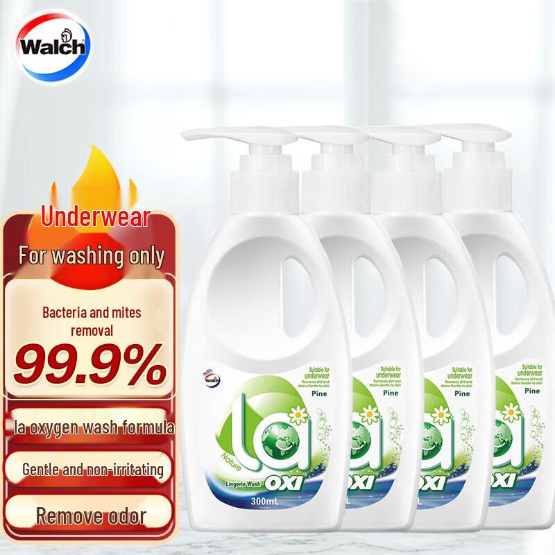 Walch Delicates Laundry Detergent, Pine Antibacterial, 4x300ml