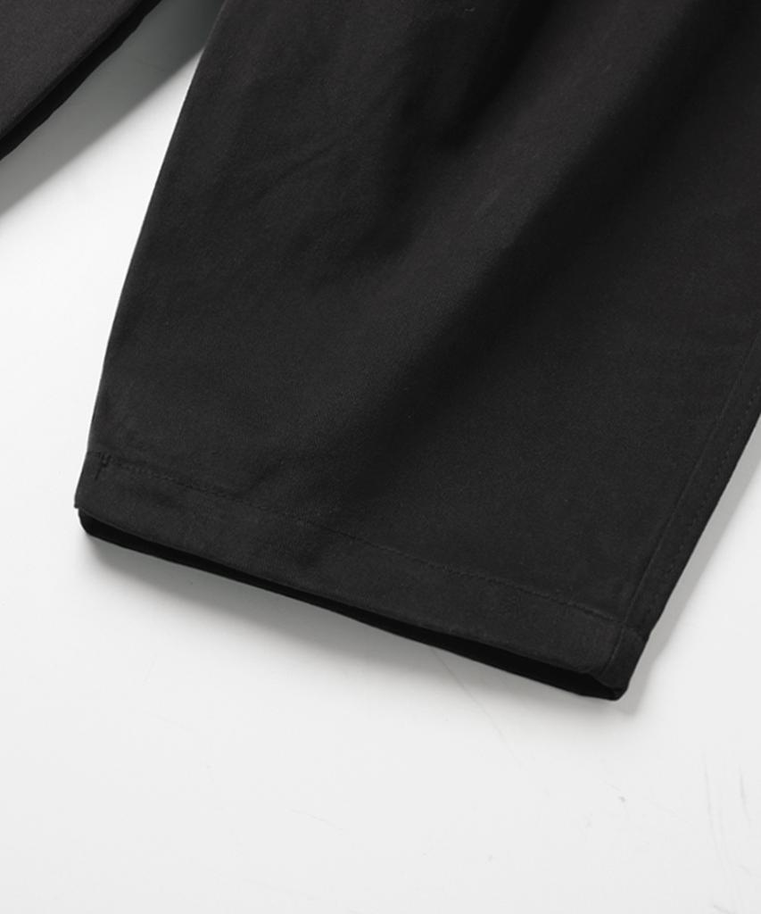 JEMUT Cotton Peach Wide Elastic Waist Pants Black Mmlp2673