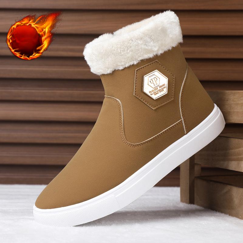 Size 39-48 Winter Men Casual  Ankle Snow Boots Warm Fur Comfortable Sneakers Non-slip Platform Botas Men Shoes Zapatos Hombre