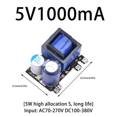 Přesný snižující transformátor AC-DC 5V 1000mA 2000mA 5W 10W, napájecí modul, snižující transformátor AC 220V na 5V DC