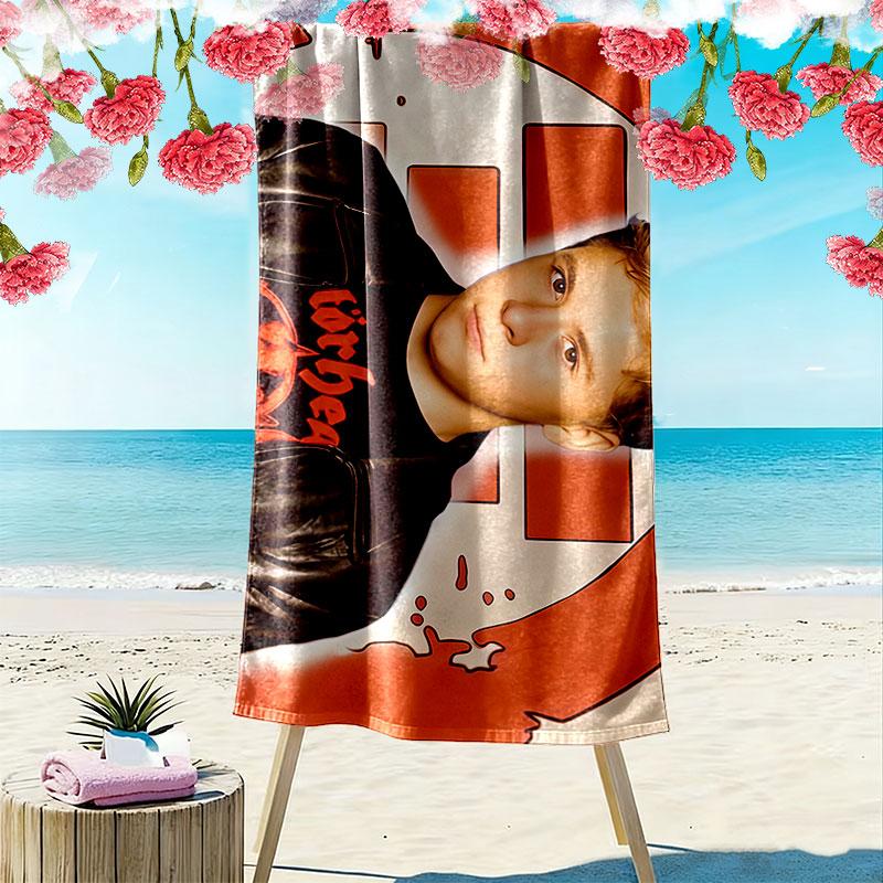 Gustav Schafer Print Beach Towel, Large Soft Quick Dry Towel for Beach Camping Swimming