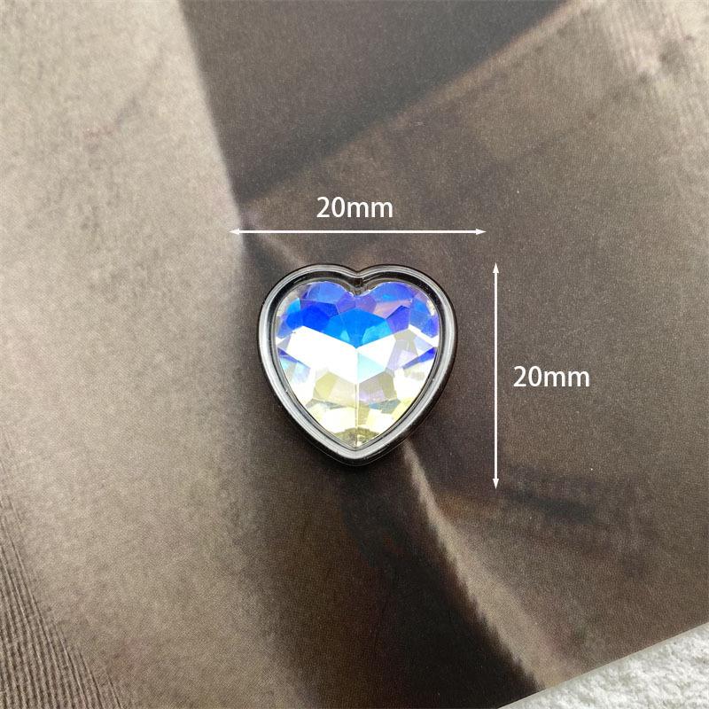 Colorful Mermaid Ji Transparent Diamond Jewelry Simple Flat Bottom Love Bow Hair Accessories Clothing Diy Accessories