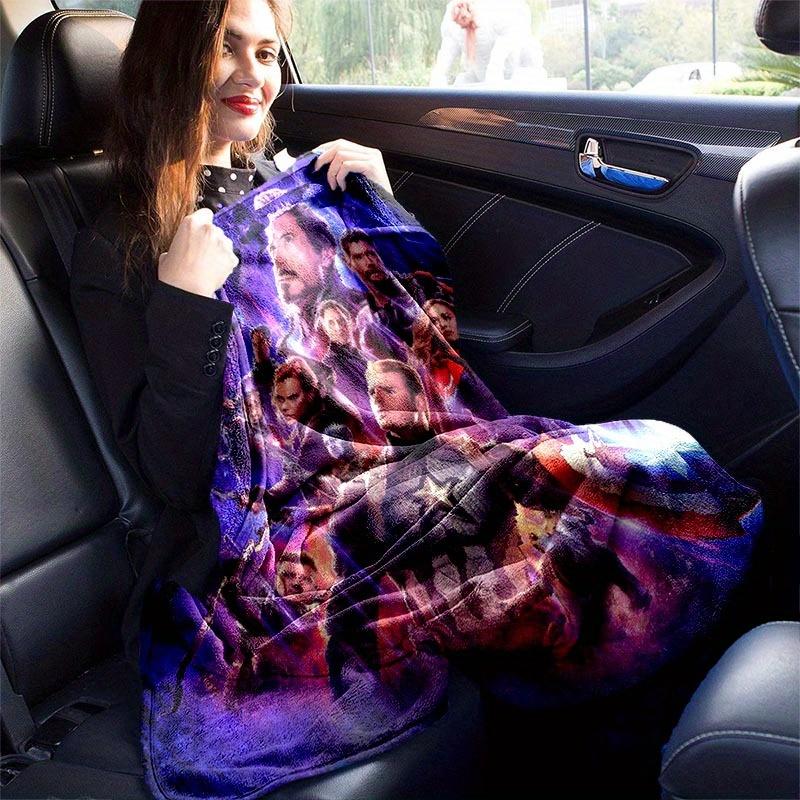 1pc Avengers Printing Blanket - Soft, All-Season Throw for Living Room, Bedroom,Personalized Gift with Adorable Cartoon Design