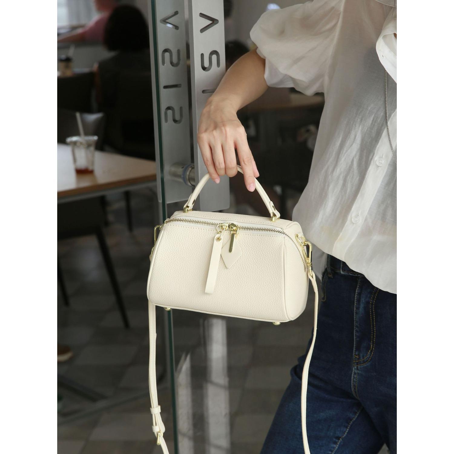 

Популярная мода из коровьей кожи, на плечо, кроссбоди, практичная версия, сумка-ракушка из мягкой кожи, новая белый