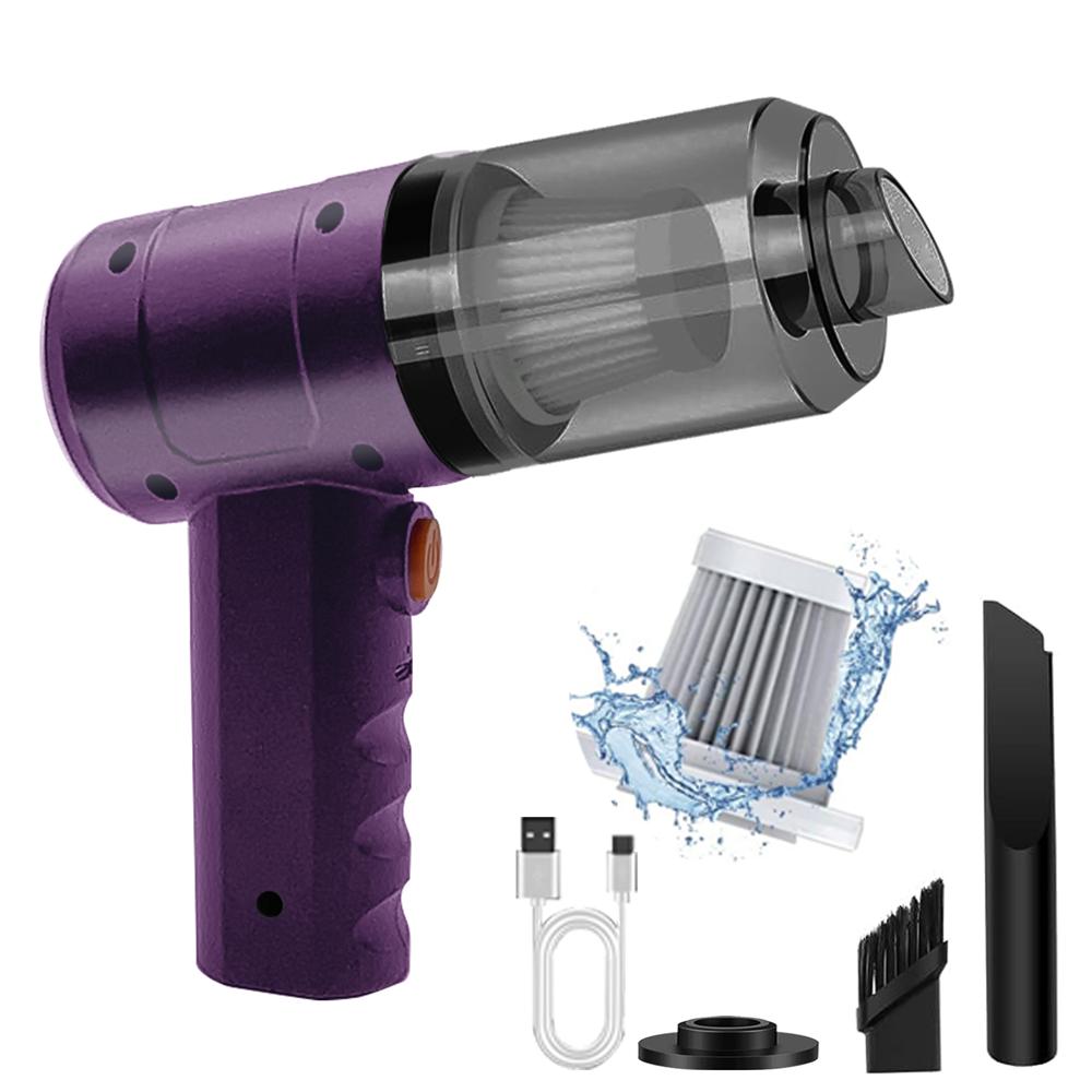 Handheld Vacuum Cordless High Power 15000PA Compressed Air Dust Collector Mini Portable Car Vacuum Cleaner Hairdryer