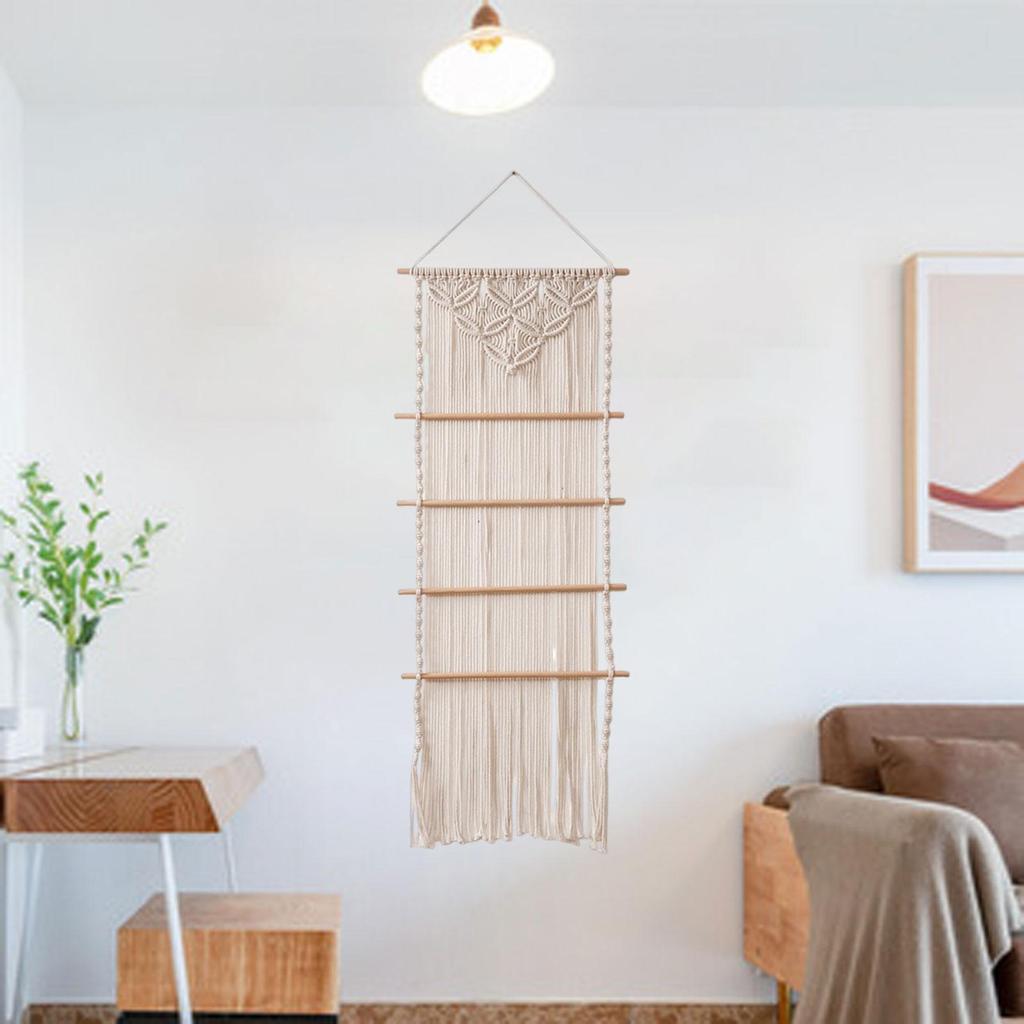 Macrame Bow Holder White for Decor Organizer Decorative Bohemian Ornament Hanging Hanger