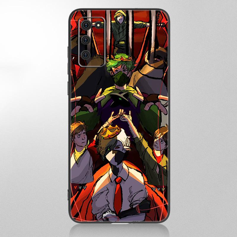 Dream Smp War Cartoon Case For Samsung Galaxy A12 A02S A22 A32 A52 A72 A71 A51 A41 A31 A21 A11 A50 A70 A10S A20S Black Cover