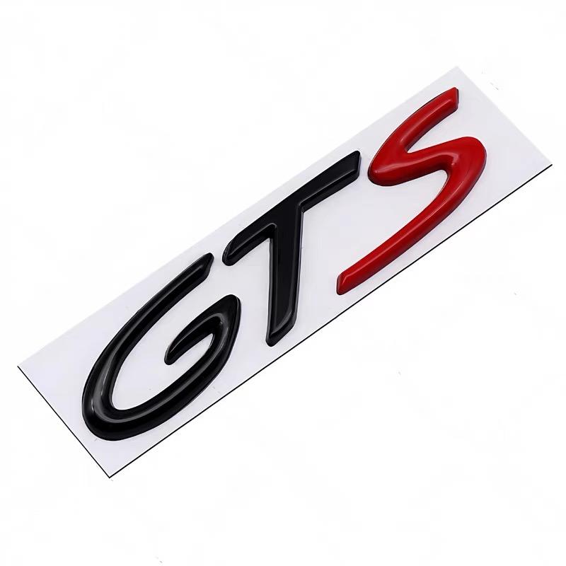 

3D Metal GTS Car Stickers English Letter Car rear Emblem Fender Side Rear Tail Trunk Badge Decal Accessories 1pcs