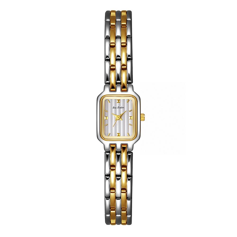 Square Vintage Gold Watch for Women Stainless Steel Bracelet Business Quartz Women's Wristwatch Waterproof Daily Dress Clock NEW
