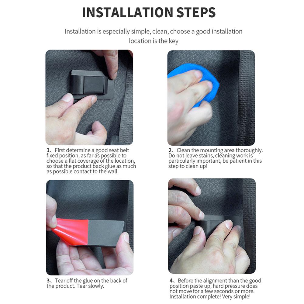 Car Interior Supplies Seat Belt Holder Stabilizer Fastener Universal Style For VW BMW KIA Honda Nissan Hyundai Auto Accessories