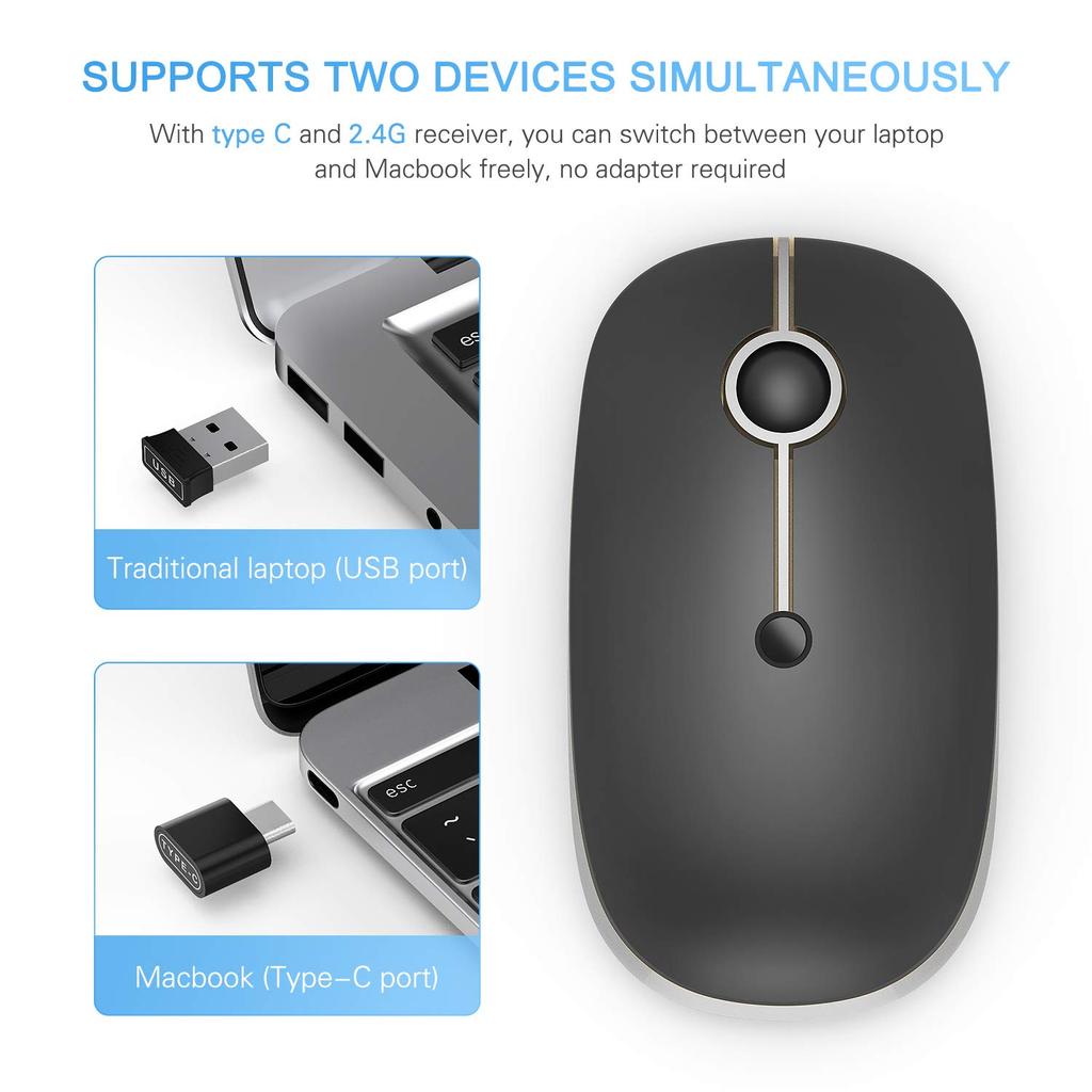 Vssoplor Comb [Skin-Friendly] Classic Design Silent Click Mouse Provides Maximum Support and Comfort for Your Hands. Buy with Confidence.