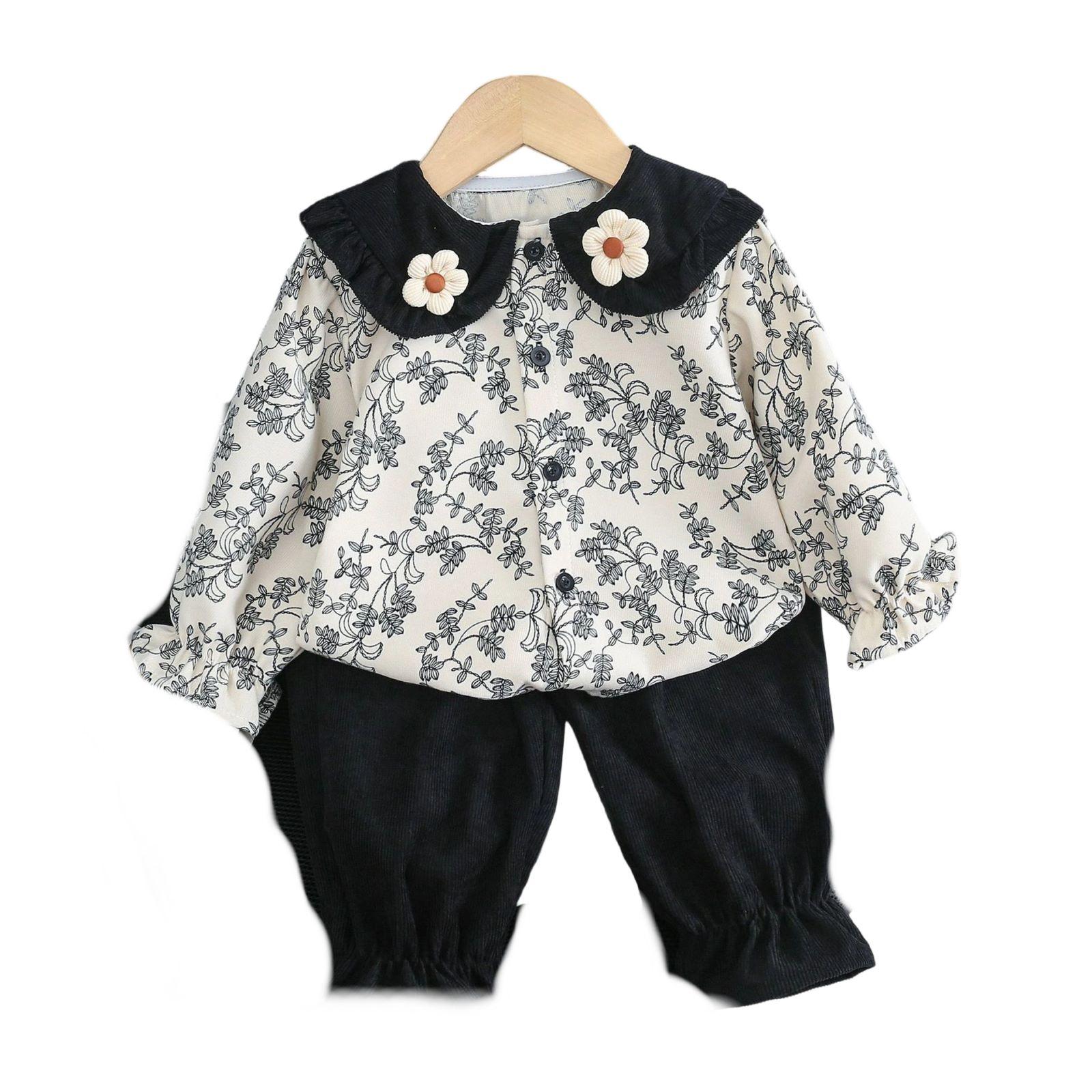 

Детский повседневный комплект с длинным рукавом, удобные наряды для повседневной носки 100 чёрный