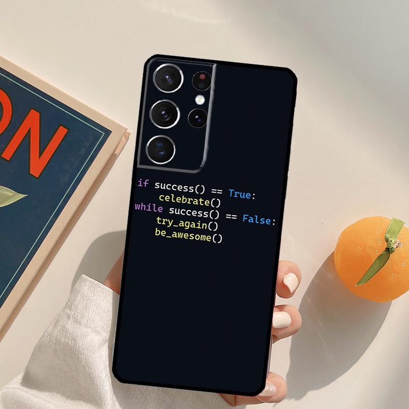 

The Code design programmer Phone Case For Samsung Galaxy S25 Ultra S20 S21 S22 S23 S24 Plus S9 S10 S25 FE Back Cover Galaxy S23Ultra