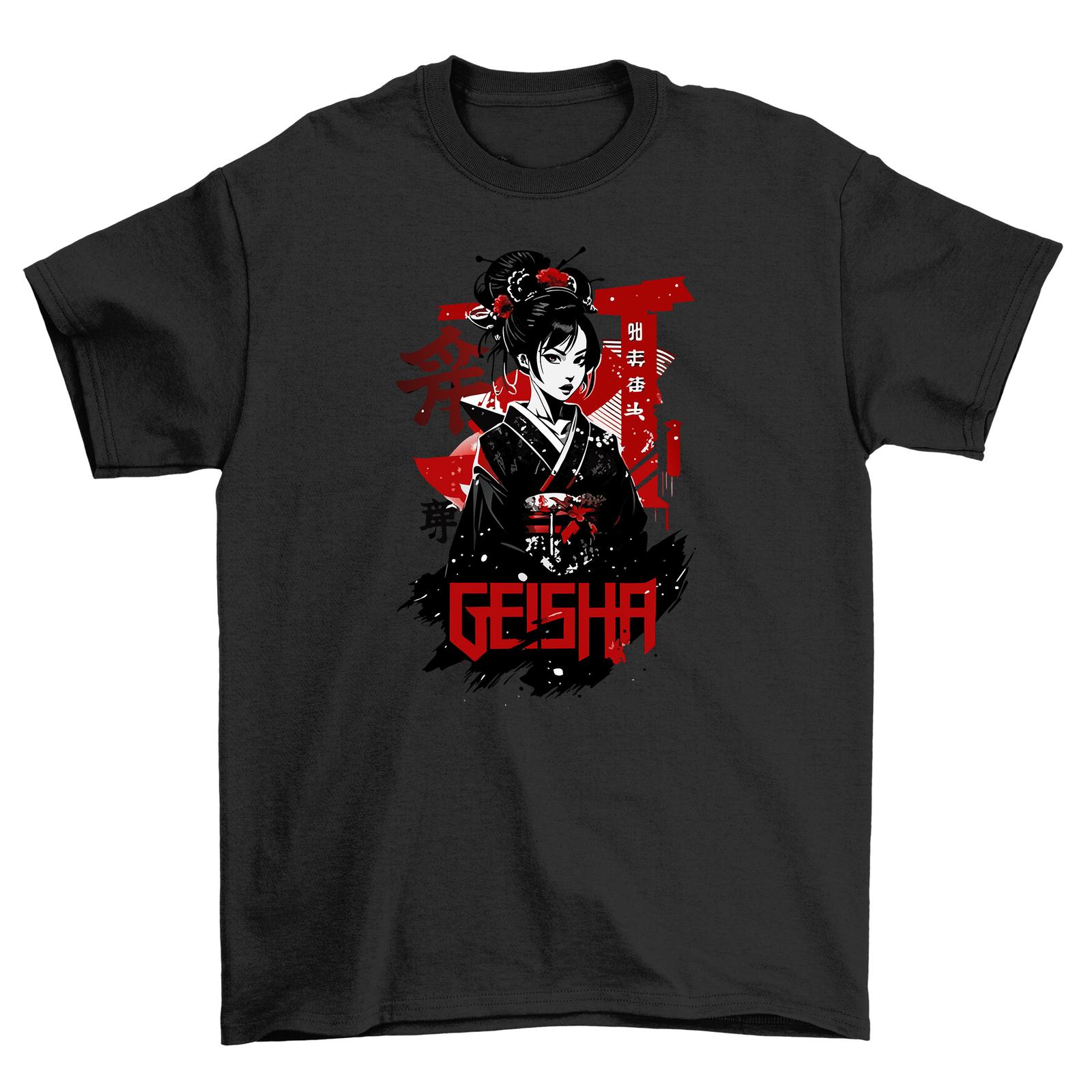 

Geisha Anime JPAN T-Shirt Mens Womens Tees Top - Slay with Style! Funny Unisex Tee, Printed Design. E XL