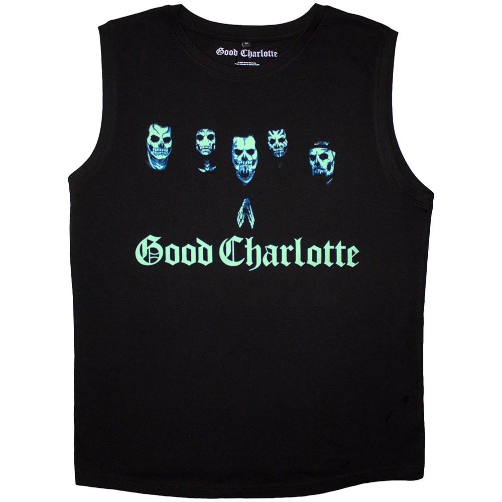 Good Charlotte Unisex Tank T-Shirt: Generation Rx Skull Faces (Black) (Small) 4XL