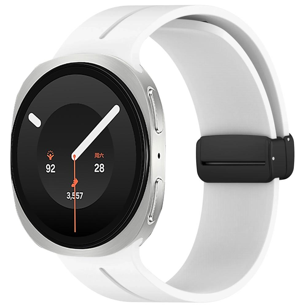 Silicone Strap for Samsung Galaxy Watch 8/9 40mm 44mmm Magnetic Buckle Metal Replacement Wristband Galaxy Watch 8 Classic 46mm