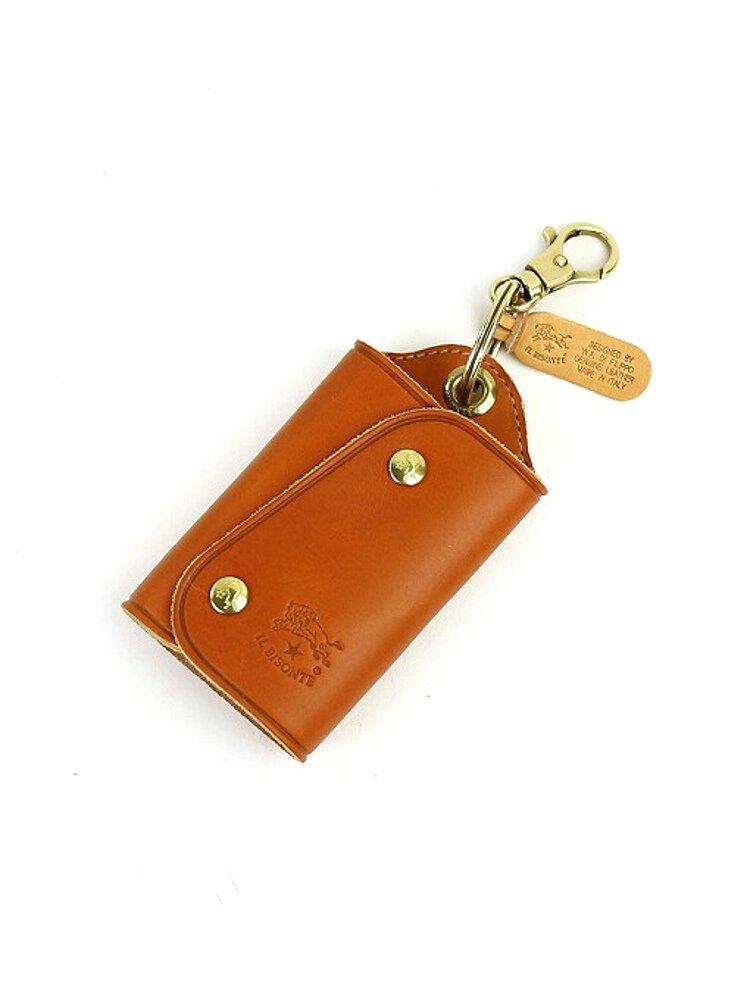 IL BISONTE Leather Key Case with Key Size F 93 Ring, 5432404150-006, (Free Size), (Viridian Green)
