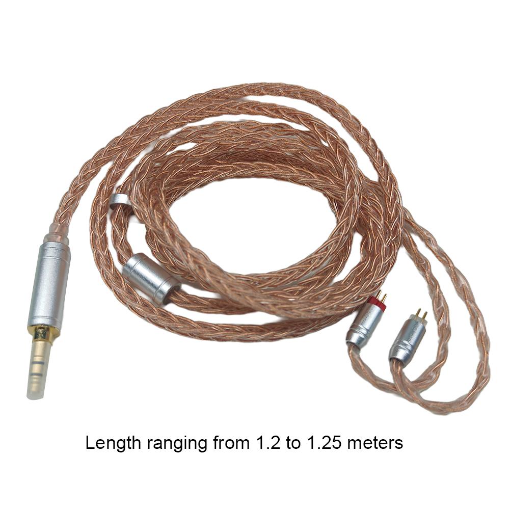 1.25m IEM Cable Long Earbud Cord Universal DIY Replacement MMCX Cable In Ear Monitor Cable for Audiophile Musician