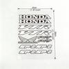 For HONDA VPR SP2 18 Colors Reflective Motorcycle Stickers Waterproof Vinyl Decals For Motorbike Helmet Fuel Tank Bike TP6