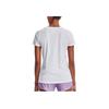Under Armour Logo Comfort Breathable Round Neck Short Sleeve T-Shirt Women Tops White 1356305-108
