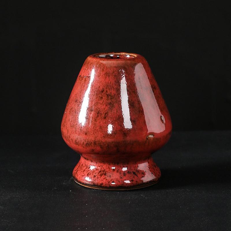 Japonská keramická miska na odkládání metličky Chasen na Matcha zelený čaj, stojánek, miska, bambusová metlička, mlýnek, štětce, čajové náčiní, držák, čajové příslušenství, čajový servis