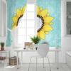 Sunflower And Mandala Teal Green Kitchen Curtains Bedroom Decor Items Curtain Panel Window Curtains for Living Room