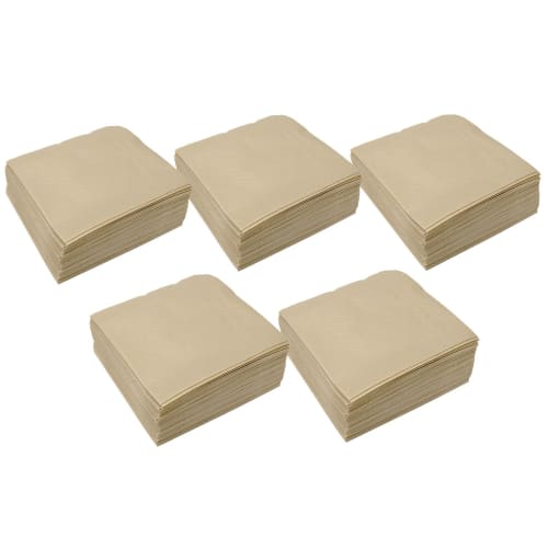 Daikoku Kogyo 4-fold Napkins, Unbleached, 25 X 25 Cm, 500 Count