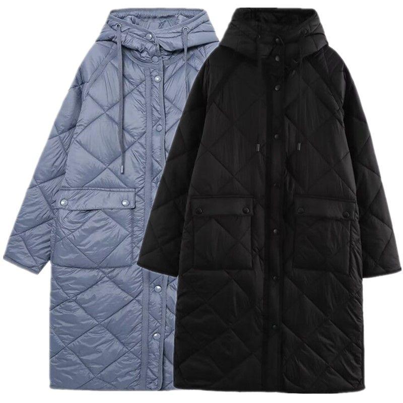 Western Style 2022 Autumn and Winter New European and American Versatile Women Clothes Long Version Hood Cotton-padded Jacket Outerwear 2969249 400