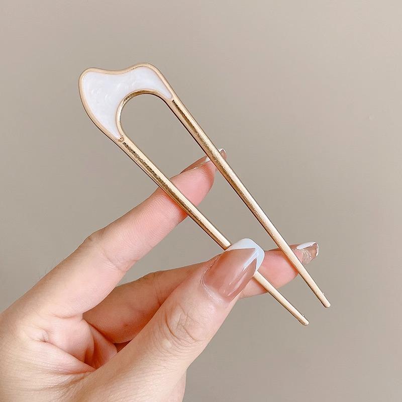 U-Shaped Pearl Women's Updo Hairpin 2025 - Elegant Insert Comb Headwear