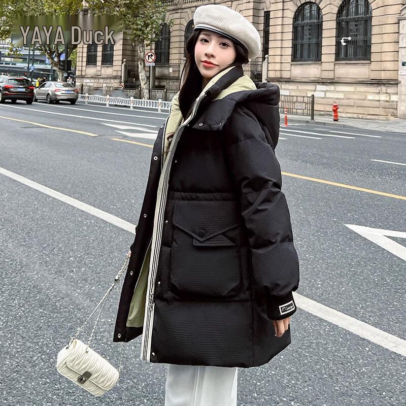 

Женское зимнее пуховое пальто Yaya с капюшоном, средней длины L