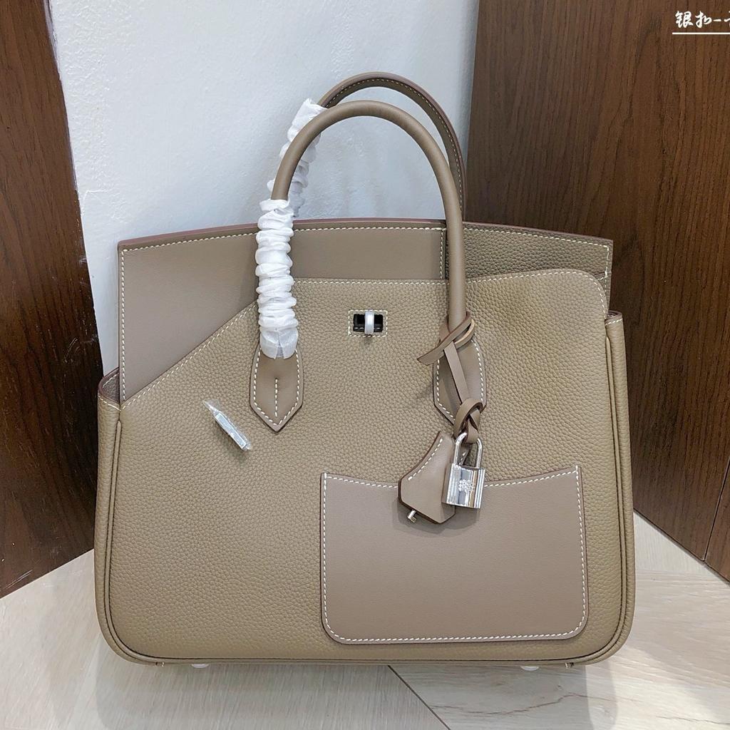 Nuova borsa a mano alla moda, motivo litchi, patchwork irregolare, borsa platino, borsa a spalla messenger, borsa da donna versatile 30CM