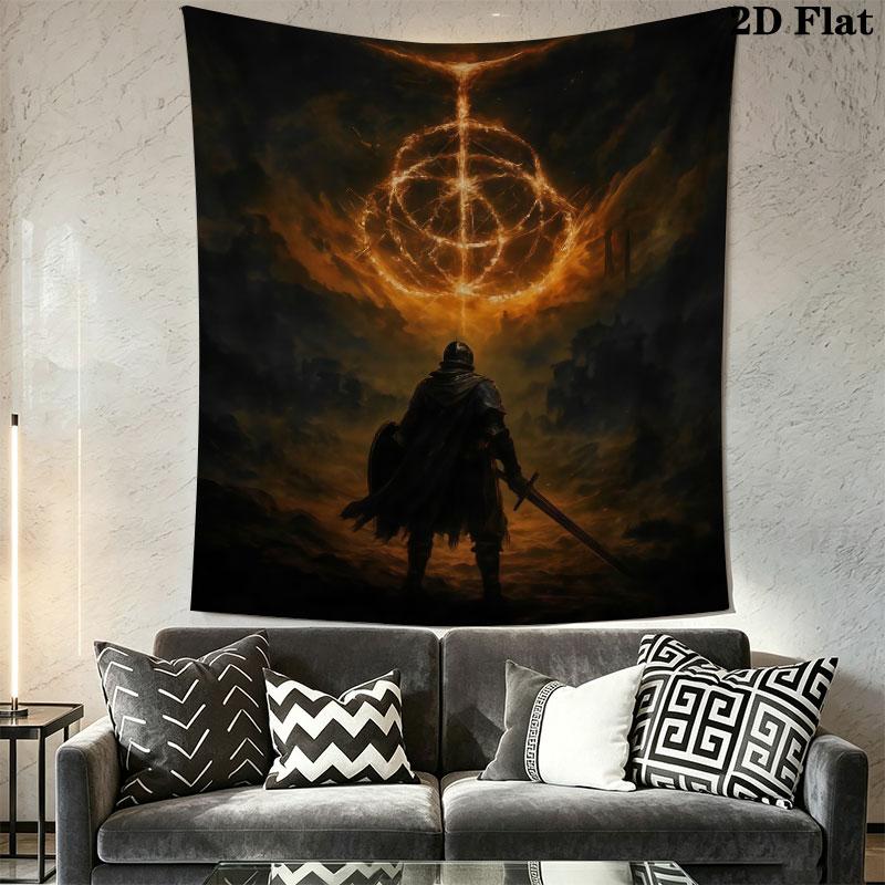 Elden Ring Veil Wall Hanging Printed Fabric Blanket Decorative Tapestries for Bedroom Living Room Home Decor