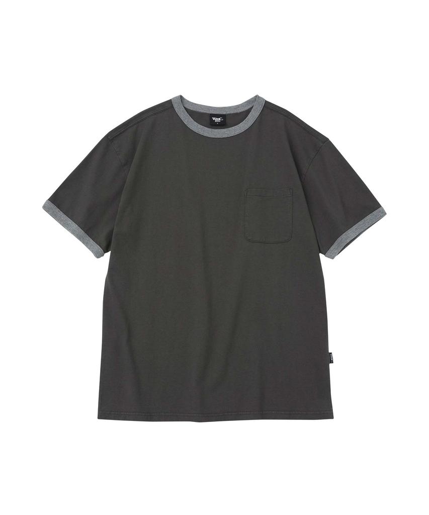 WMC [Crop] Mineral Wash Ringer T-Shirt_Charcoal Grey