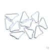 20 Silvery Triangle Rings For Trampoline Repair Supplies