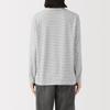 MUJI Jersey Knit Crew Neck Long Sleeve AB1MLA6S Dark Gray Stripe XL Men's T-Shirt