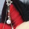 Wolf Ears Handmade Animal Furry Kitten Headband Star Tassels for Masquerade