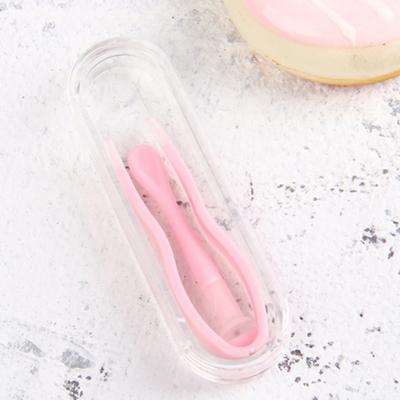 Outil Applicateur de Lentilles de Contact Portable Accessoire à Pointe Souple Étui Set avec Pince à Enlever pour Soin des Yeux