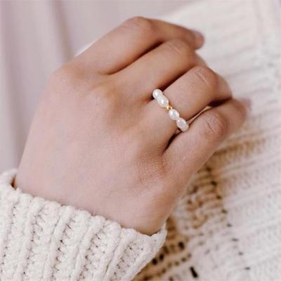 Anello Oval con Perla Stile Coreano - Gioielli in Acciaio al Titanio