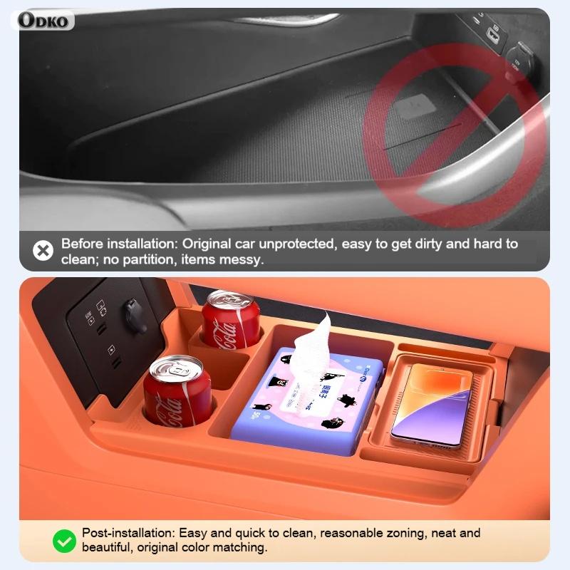 For LYNK CO 900 2025 Silicone Center Console Armrest Box Lower Storage Box