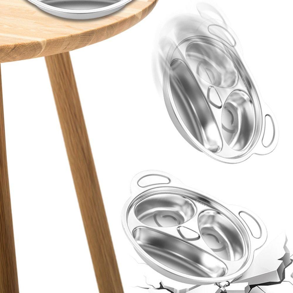 304 Stainless Steel Kid Feeding Service Plate Silver Child Feeding Plate  Home Kindergarden