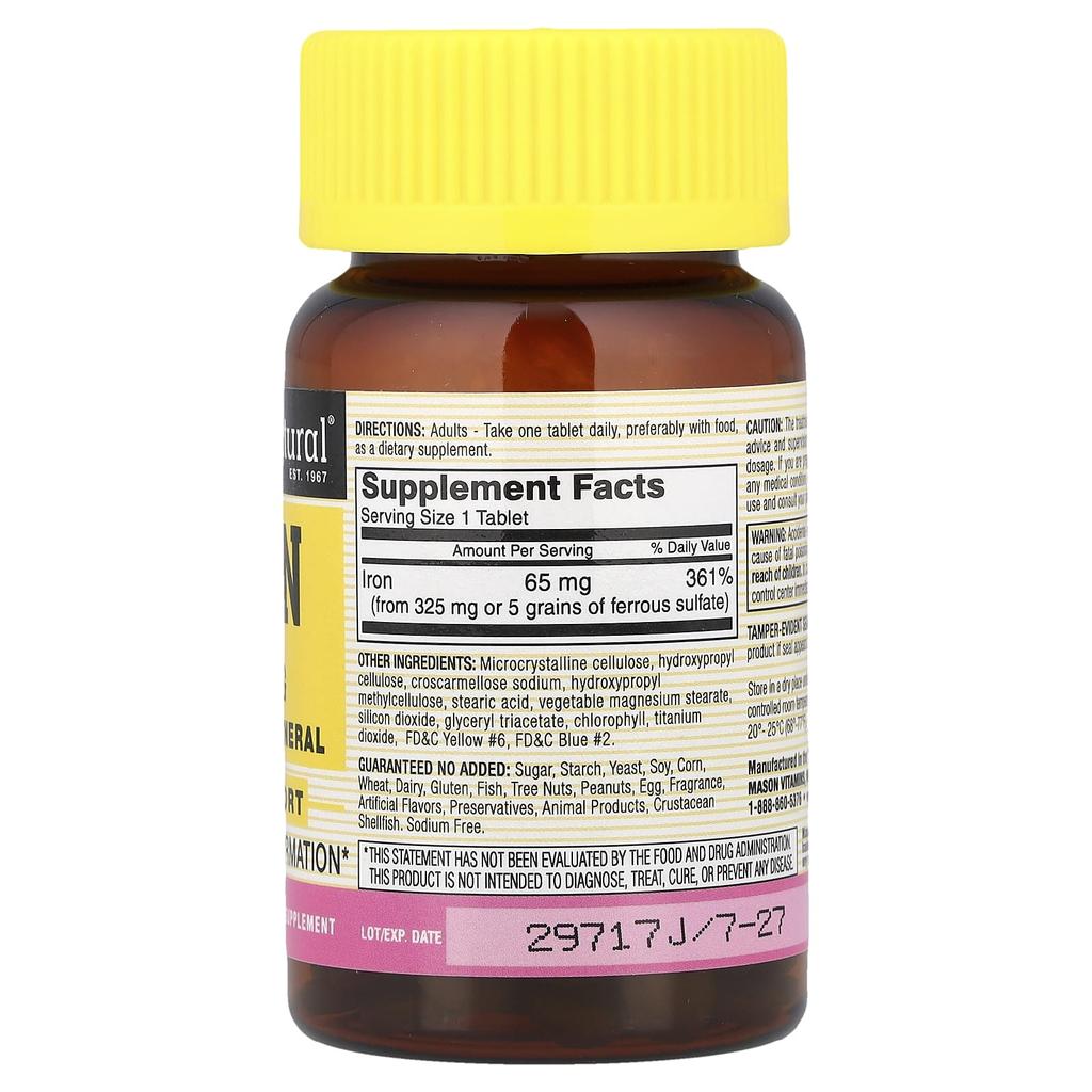 Iron, 65Mg, 100 Tablets